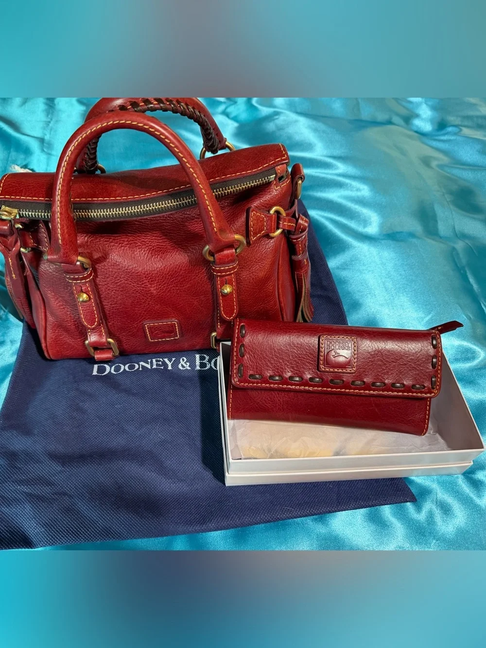Dooney & Bourke Florentine Mini Satchel and Continental Clutch